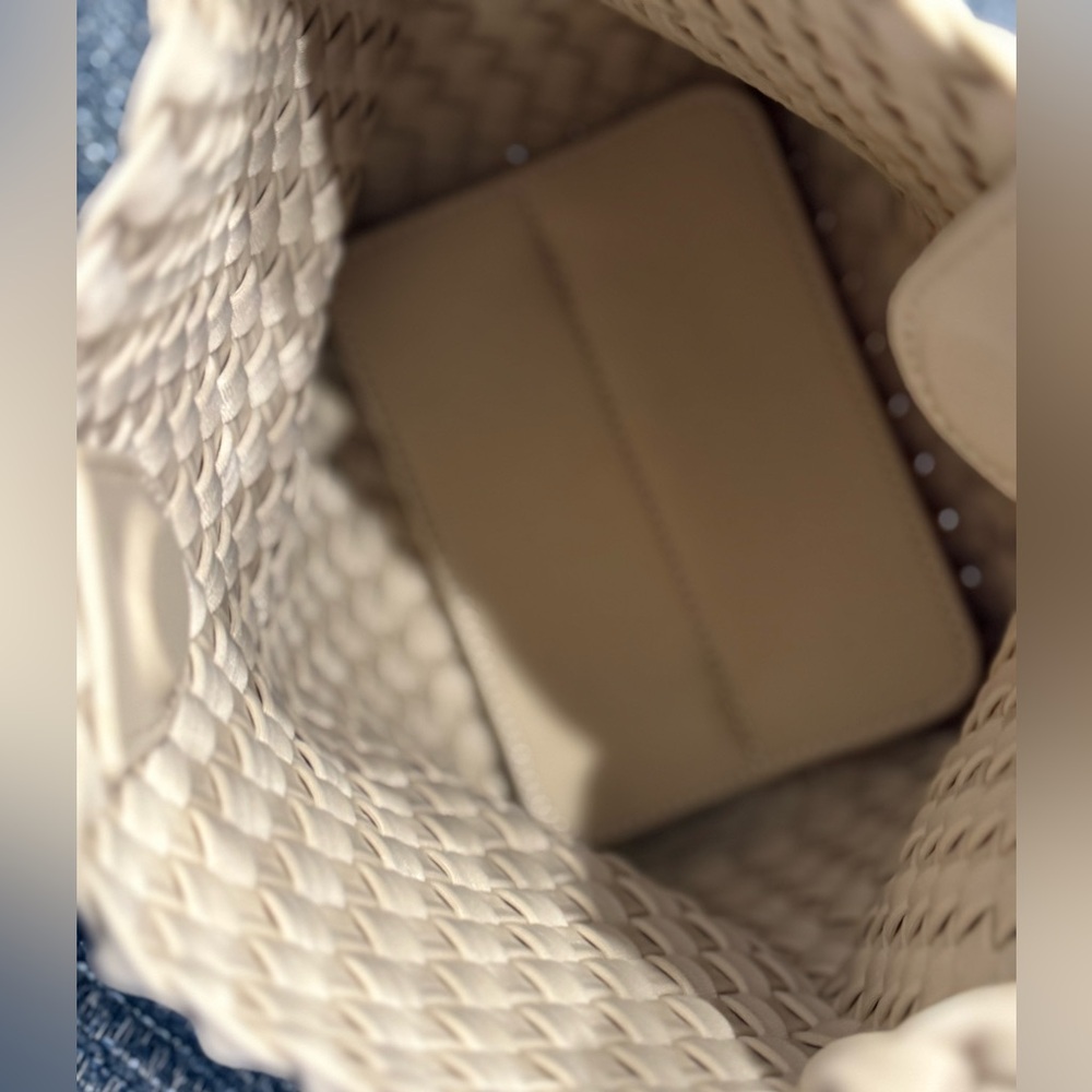 Naghedi Laguna Bag with Removable Change Purse Insert in Ecru Woven Bag - Picture 8 of 12